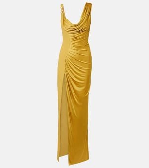 Versace Medusa '95 Draped Jersey Gown - Metallic