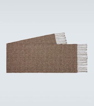 Loro Piana Moulin Cashmere Tweed Scarf - Brown