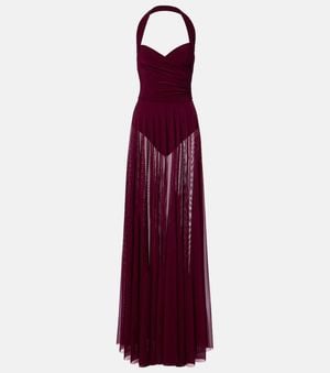 Norma Kamali Cayla Tulle Gown - Purple
