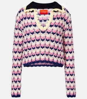 La DoubleJ Top Picket Aus Haekelstrick - Rot