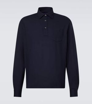 Ralph Lauren Cotton And Cashmere Polo Shirt - Blue