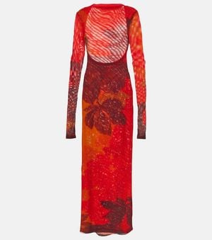 SIR. Libertine Printed Cutout Maxi Dress - Red
