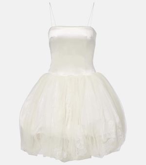 Danielle Frankel Bridal Sadie Wool And Silk Corset Dress - White