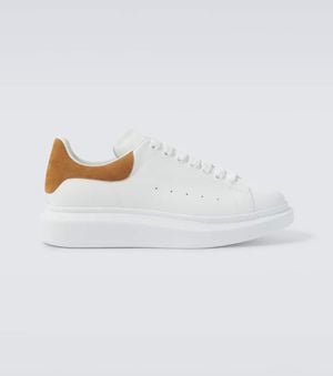 McQueen Oversized Leather Trainers - White