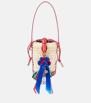 Dolce & Gabbana Taormina Carla Medium Raffia Bucket Bag - White