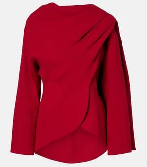 Mugler Jacke Re/Edit Chimere Aus Schurwolle - Rot