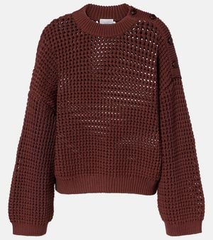 Brunello Cucinelli Cotton-Blend Jumper - Purple