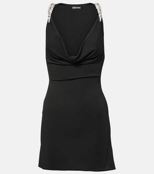 David Koma Crystal-Embellished Minidress - Black