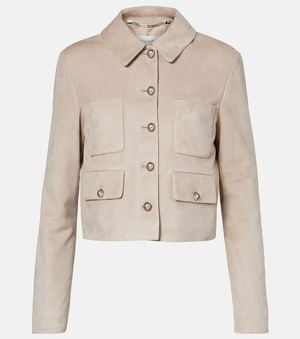 Altuzarra Astley Suede Jacket - Natural