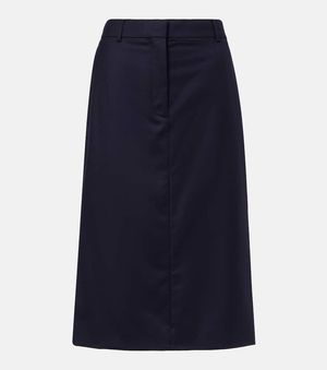 Stella McCartney Wool Pencil Skirt - Blue
