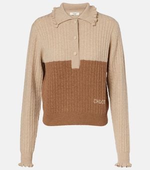 Chloé Polopullover Aus Wolle Und Kaschmir - Natur