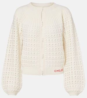 Chloé Cardigan Aus Wolle Und Kaschmir - Natur