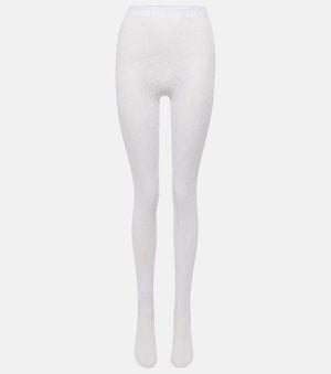 Wardrobe NYC Lace Tights - White