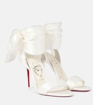 Christian Louboutin Bridal Sandale Du Desert 100 Sandals - White