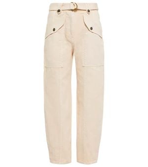 Ulla Johnson Waverly Belted High-Rise Jeans - Natural