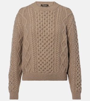 Loro Piana Jersey Eyre Aran De Cachemir - Marrón