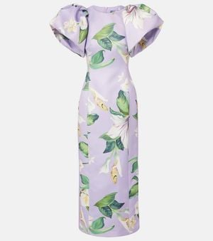 LEO LIN Lucinda Floral Puff-Sleeve Maxi Dress - White