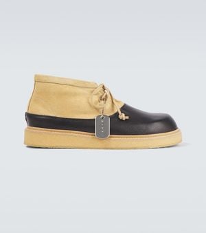 Marni Desert Boots Aus Leder Und Veloursleder - Natur