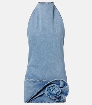 Magda Butrym Minikleid Aus Denim - Blau