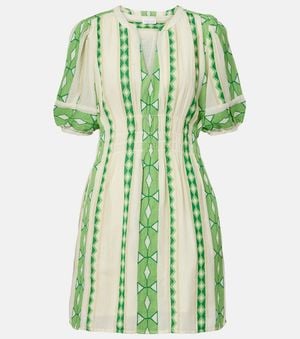 Velvet Minikleid Lucy Aus Baumwolle - Grün