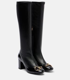 Gucci Stiefel Alfa Horsebit 75 Aus Leder - Schwarz