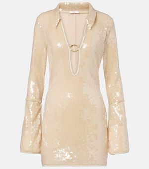 Oséree Marylin O Sequined Minidress - Natural