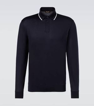 Loro Piana Polopullover Waitaki Aus Schurwolle - Blau