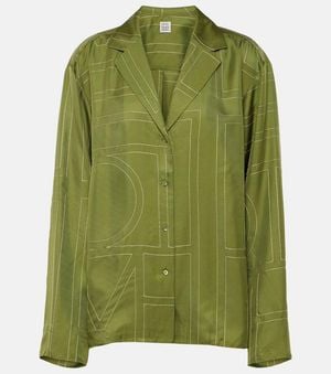 TOTEME Pyjamahemd Aus Seiden-Twill - Grün