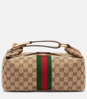Gucci Vanity Gg Canvas Medium Tote Bag - Brown