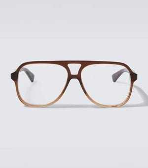 Bottega Veneta Slim Ribbon Aviator Glasses - Brown