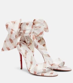 Christian Louboutin Sandalias Miss Z Sandal Du Desert 100 - Blanco