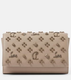 Christian Louboutin Verzierte Clutch Paloma Aus Leder - Natur