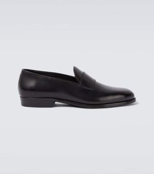dunhill Leather Loafers - Black