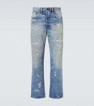 RRL Fenimore Faded Straight Jeans - Blue