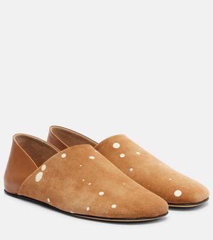 JW Anderson Slip-Ons Babouche M Aus Veloursleder - Braun