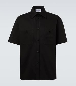 Givenchy Cotton Twill Bowling Shirt - Black
