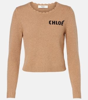 Chloé Pullover Aus Wolle Und Kaschmir - Natur