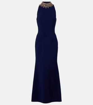 Jenny Packham Pechora Crystal-Embellished Gown - Blue