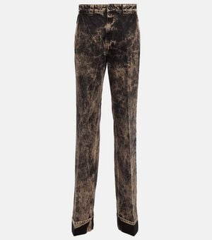 Miu Miu Low-Rise Straight Jeans - Grey