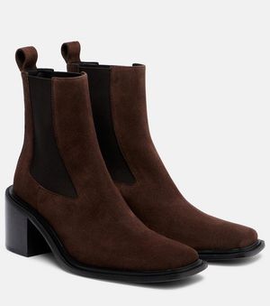 Souliers Martinez Ankle Boots Dallas 60 Aus Veloursleder - Braun