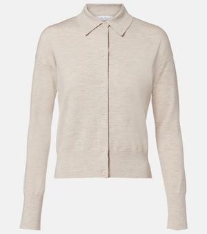 Max Mara Cardigan Medeola Aus Einem Wollgemisch - Natur