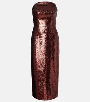 Roland Mouret Midikleid Mit Pailletten - Lila