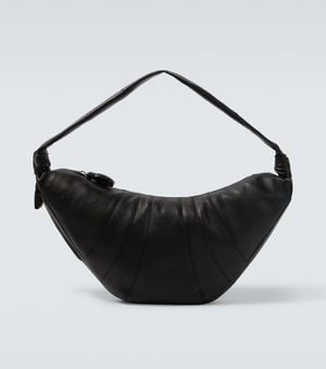 Lemaire Croissant Large Leather Shoulder Bag - Black