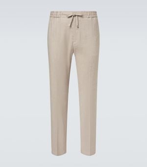 Etro Linen-Blend Sweatpants - Natural