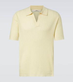 arch4 Ribbed-Knit Cashmere Polo Shirt - Natural