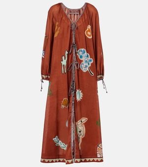 ALÉMAIS X Lrnce Laurence Ramie And Cotton Maxi Dress - Red