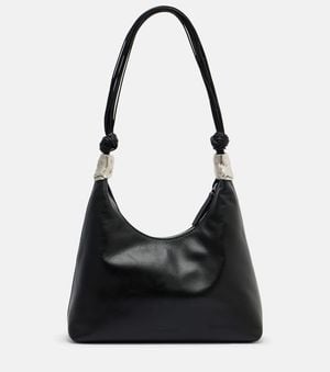 STAUD Cuff Leather Shoulder Bag - Black