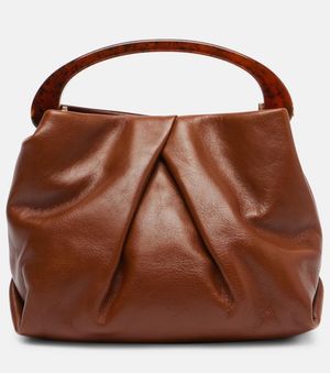 Dries Van Noten Crisp Small Leather Tote Bag - Brown
