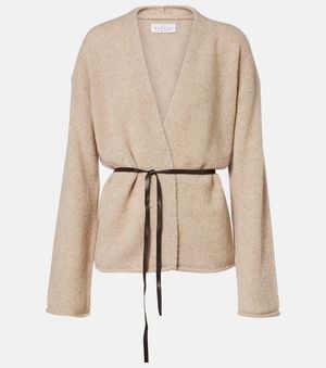 Velvet Cardigan Alina Aus Einem Wollgemisch - Natur