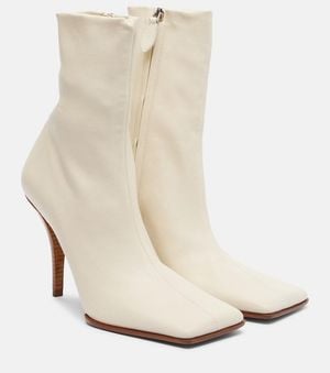 Alaïa Ankle Boots 90 Aus Leder - Weiß
